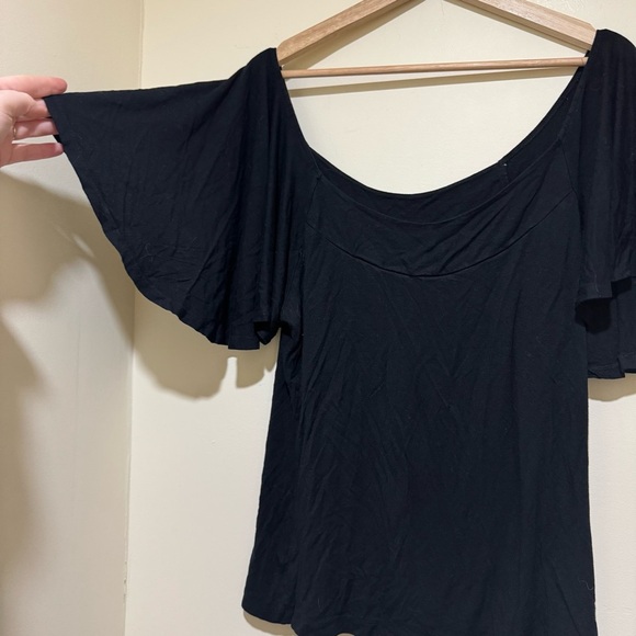 Women’s Newport News 90s Goth Witchy Black Short Sleeve Flowy Sleeves Size XL - Picture 7 of 15